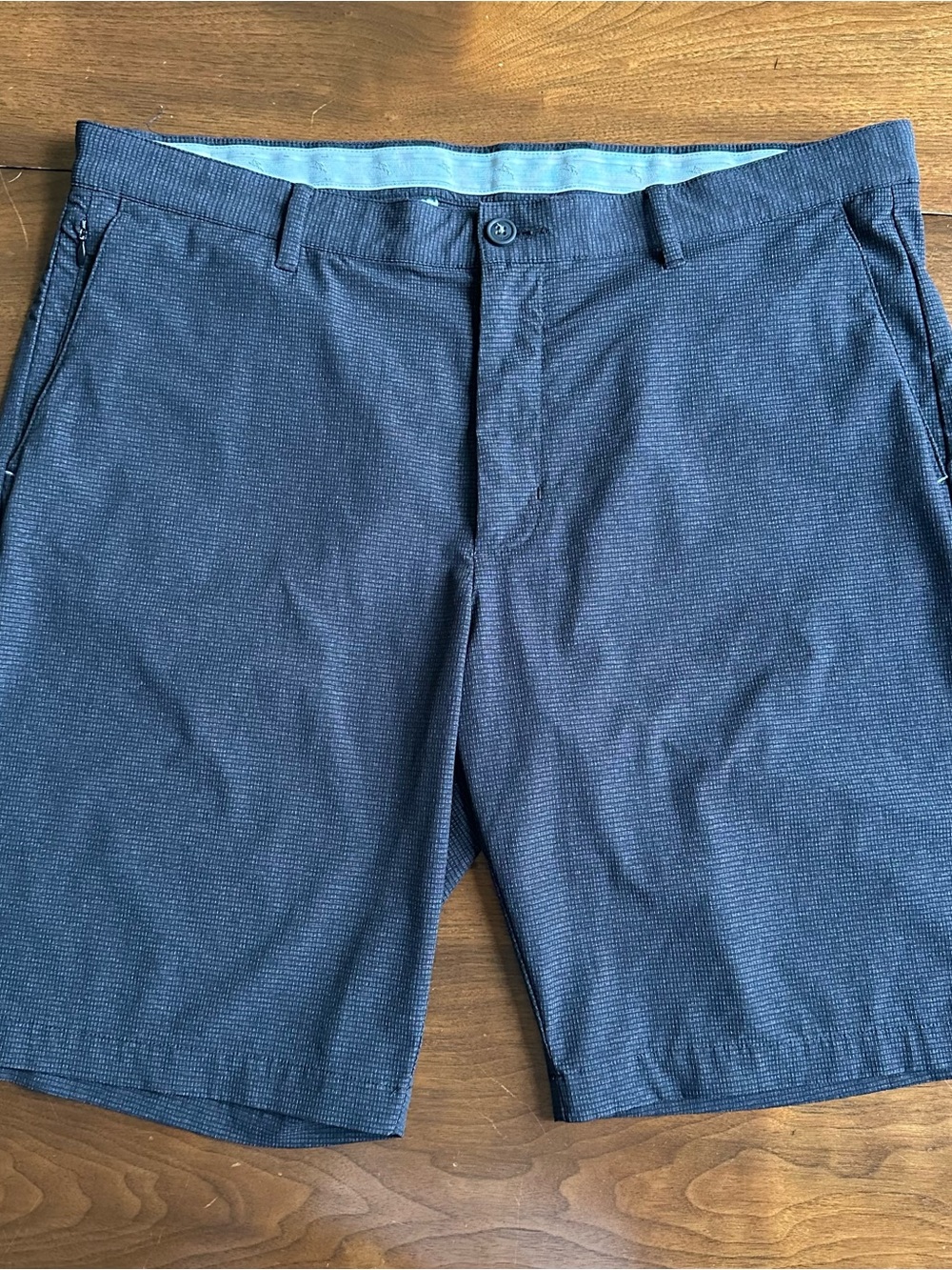 Tommy Bahama Charcoal Grey Textured Flat-Front Shorts